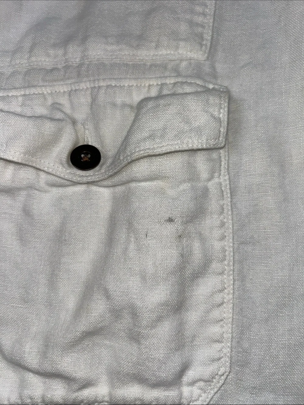 Guess Jeans Men’s 34x32 White Linen Cargo Pants Resort Beach Drawstring